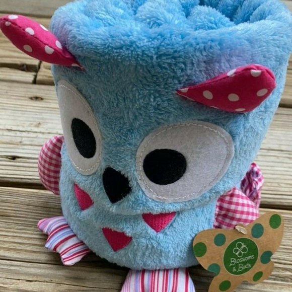 Blossoms & Buds Rolled Owl Baby Blanket - Picture 1 of 3